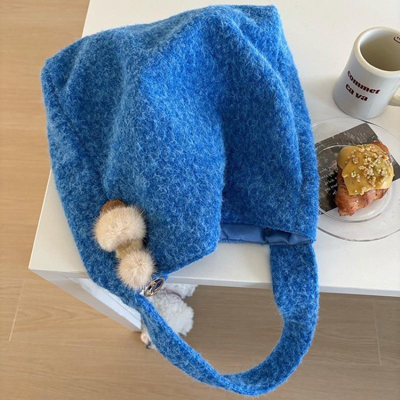 Lazy Plush Bag Women's Autumn and Winter New High-end Large-capacity Commuter Bag Shoulder Tote Bag