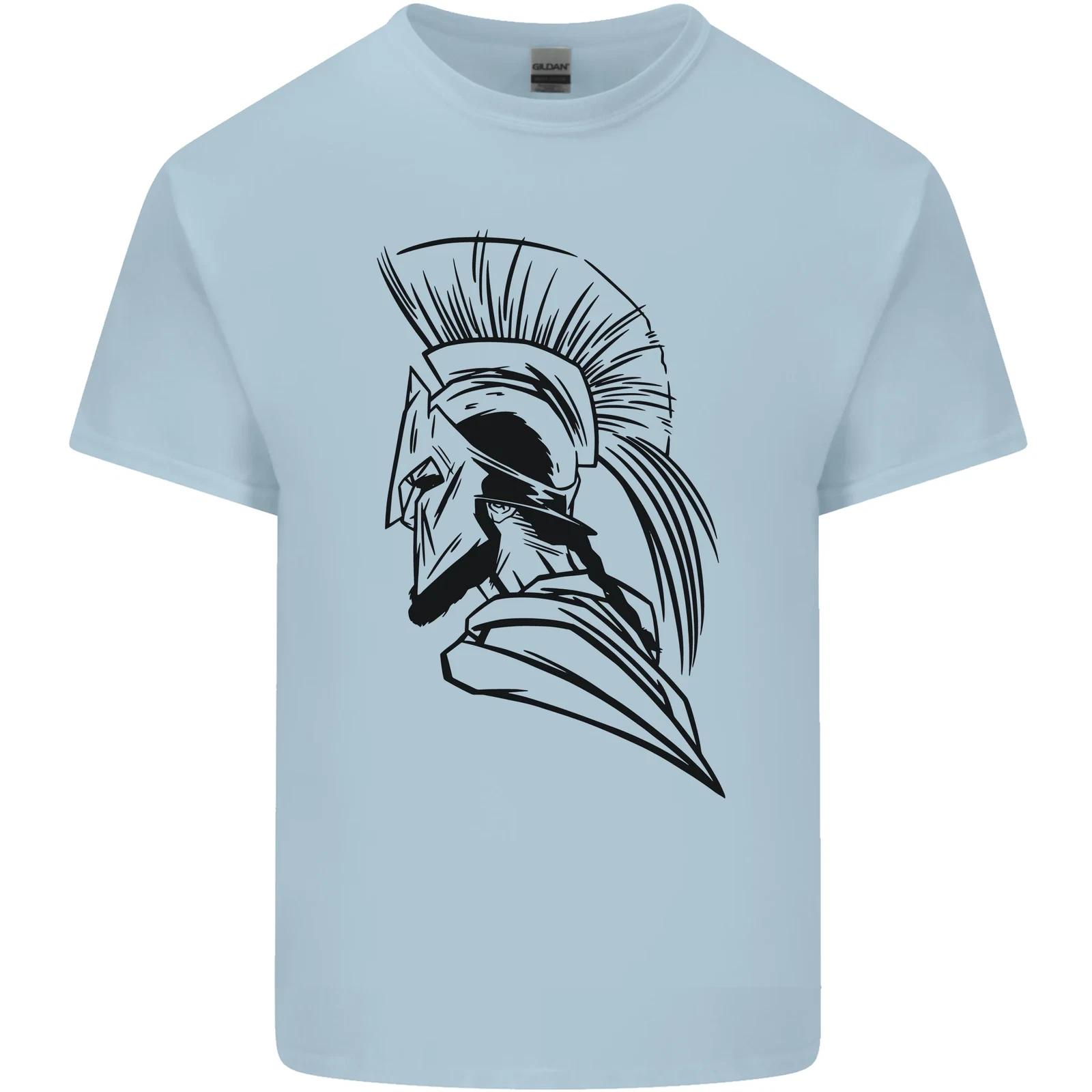 Spartan Helmet Training Bodybuilding MMA Kids T-Shirt Childrens M