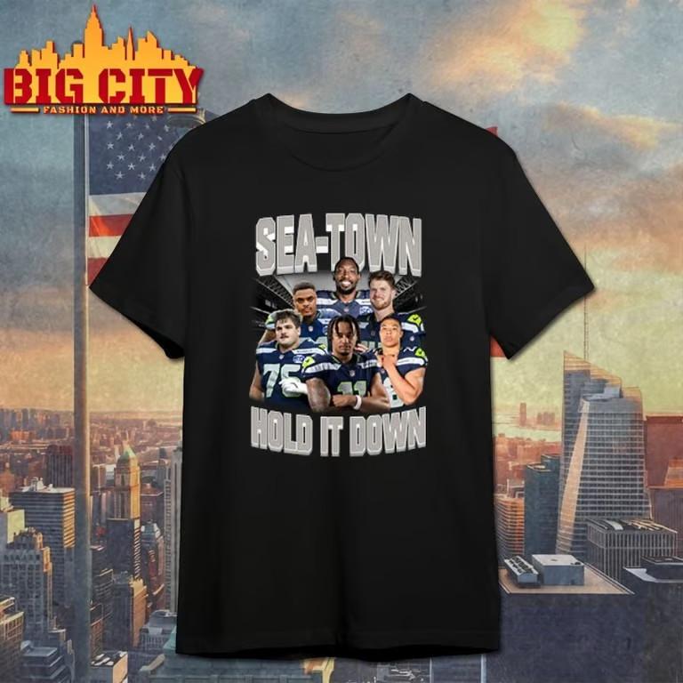 Sea-Town Hold It Down Seahawks T-Shirt Unisex T-Shirt XXXL