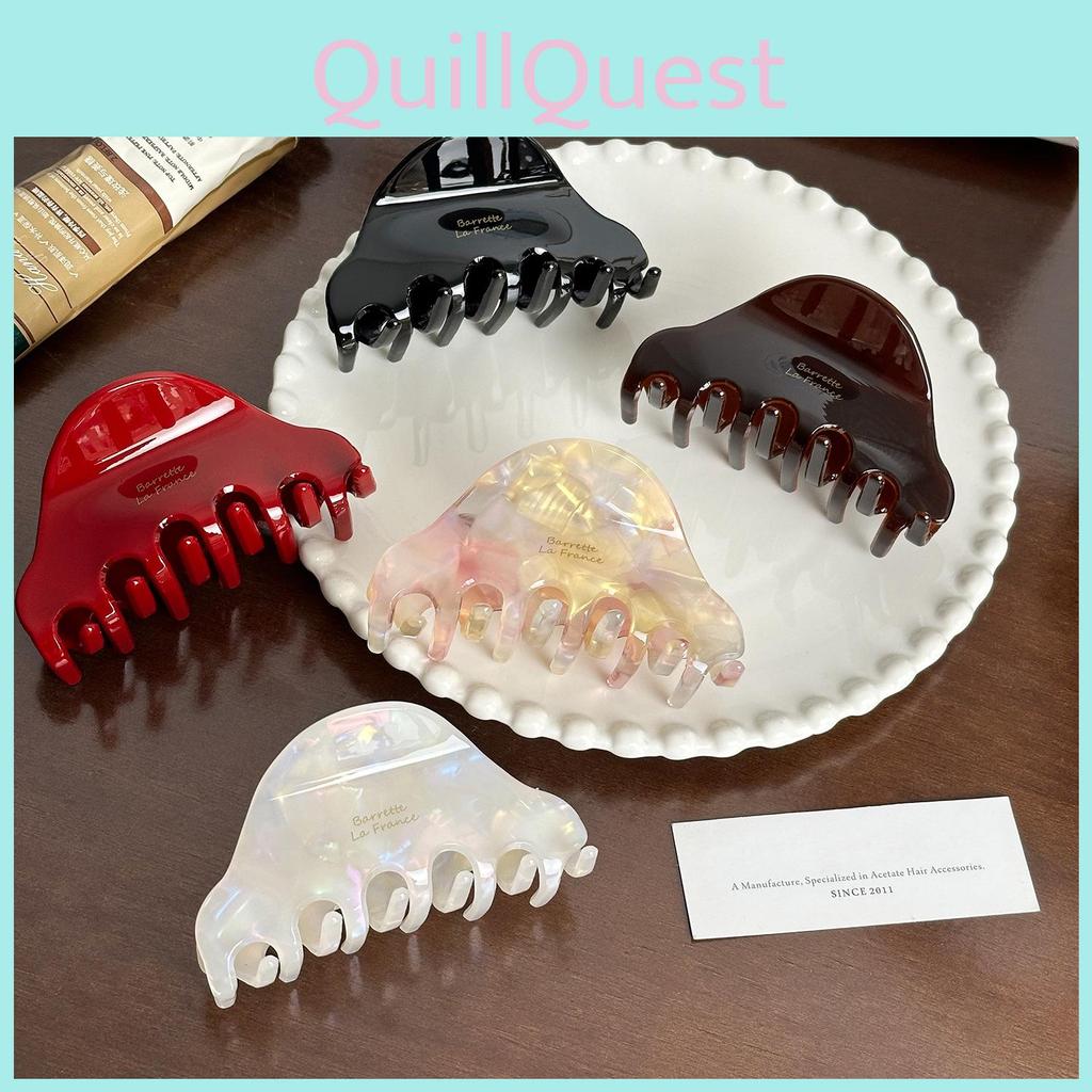 Stylishly Simple Acetate Hair Claw Clip In Black And Colorful Shades For Everyday Use