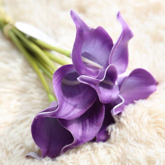 1 Branch Artificial Flower Calla Lily Bridal Bouquet Home Wedding Party Decor