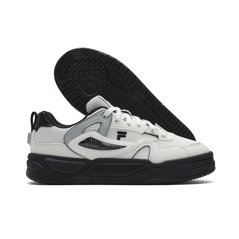 Fila Fusion Bank II Comfortable Versatile Durable Low-Top Skate Shoes Women Sneaker Black White T12W422304ASG