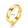 1-2mm Thin Stackable Ring for Women Stainless Steel Gold Plated Plain Wedding Band Comfortable Fit Size 5-10# Fashion Jewelry