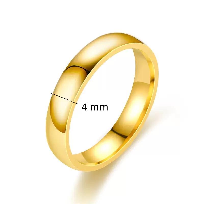 1-2mm Thin Stackable Ring for Women Stainless Steel Gold Plated Plain Wedding Band Comfortable Fit Size 5-10# Fashion Jewelry