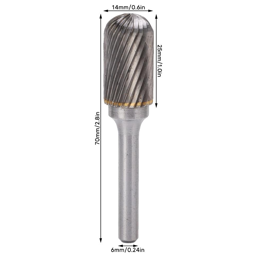 Single Cut Flutes Carbide Burr File Silver Single Cut Burr Bit New Die Grinder Bit Metal Deburring