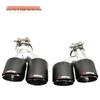 Compatible with BMW 5 Series G30/G38 525li/530 Quad Outlet Exhaust Pipe Titanium Black Tailpipe Cover