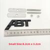 3D Metal ABT Logo Grill Emblem Car Trunk Badge For Hot VW Golf 5 T6 S5 C8 Q8 RS6 SQ5 Q5 Q7 RS4 A3 8V A6 ABT Sticker Accessories