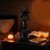 Sculpting Witch Party Decoration, Synthetic Resin Halloween Figurine with Widened Base for Tables, Shelves, and Photo Scene, Collectible Sculpture