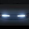 2pcs Car Wind Power Daytime Running Light LED Front Center Net Auxiliary Light Auto DIY Decoration Supplies Wind Energy Lamp