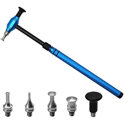 Dent Repair Device Car Dent Repairing Tool Telescopic Aluminum Alloy Hammer With 5 Knock Down Heads Paintless Dent Removal Tool Set, 39 X 6 Cm