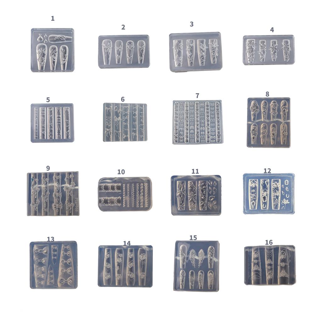 Elegant Bowknot Silicone Mould Set for Creating 3D Nail Art Earrings and Necklaces Crafting Tool Fashion Statement