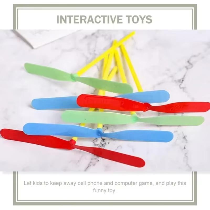 10/20pcs Novelty Plastic Bamboo Dragonfly Propeller Outdoor Classic Toy Kid Gift RotatingFlying Arrow Multicolor Random Color