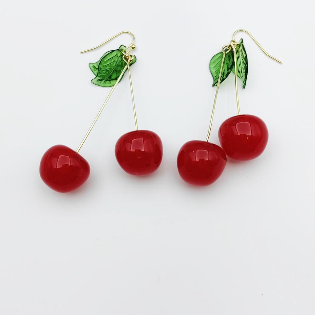 Cherry Dangle Earrings - Cute Spring Accessories for Photos and Girls' Fashion