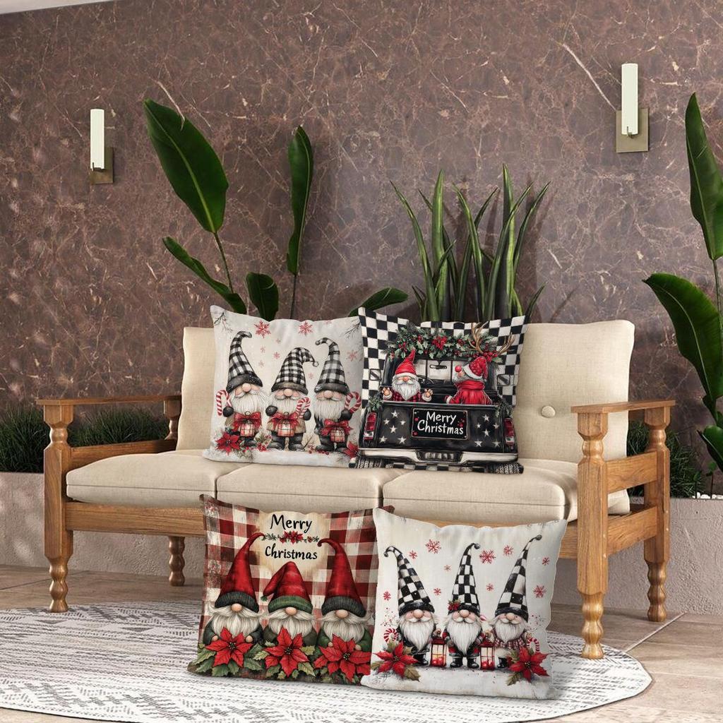 Cross-Border Christmas Pillowcase: Festive Sofa & Office Cushion Cover