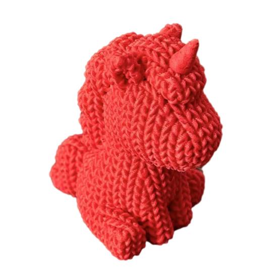 Creative Birthday Gifts for Girls 3D Printed Unicorn Figurine with Knitted Texture, Cute Compact Rainbow Colored Desk Decor Animal Statue, Desktop