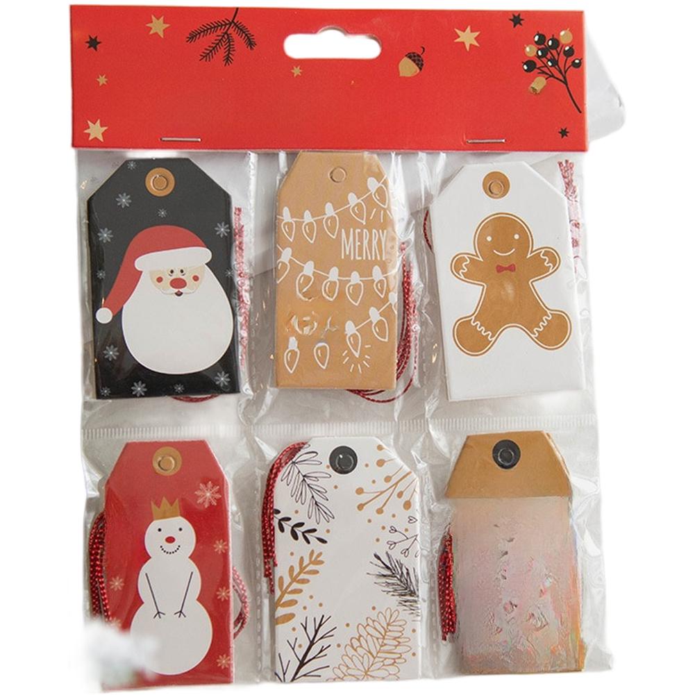 Christmas Party 7.5*4.0cm Christmas Tags Festive Decorations Present Tags Cheerful Accents Long-lasting Display