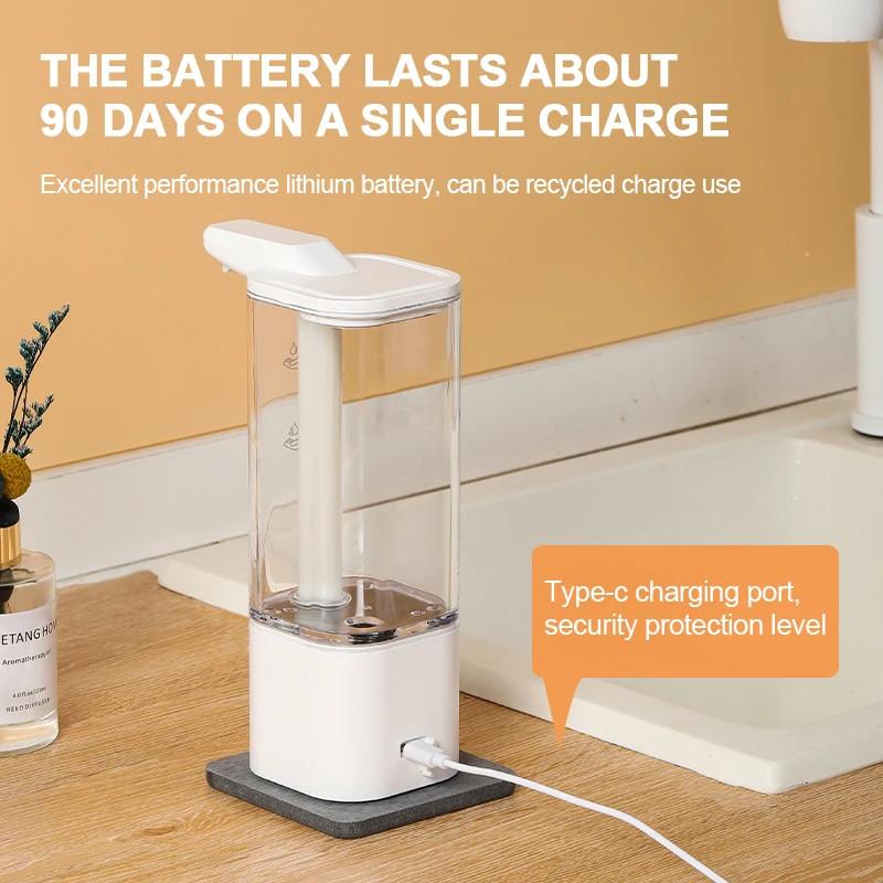 550ml Kitchen Automatic Liquid Soap Dispenser Large Capacity USB Rechargeable/Battery Touchless Hand Sanitizer Dispenser