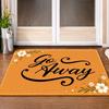 Welcome Letter Print Floral Fruit Vintage Pattern Floor Mat Non‑Slip Doormat for Porch Hallway Kitchen Indoor Home Decor
