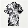 Men's Casual Short Sleeve Shirt Cotton Linen Blend Lightweight Breathable Button Down Collar Summer Top