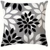 Fashionable and Simple Black and White Gray Geometric Pattern Printing Pillowcase Sofa Cushion Cover Home Room Decoration