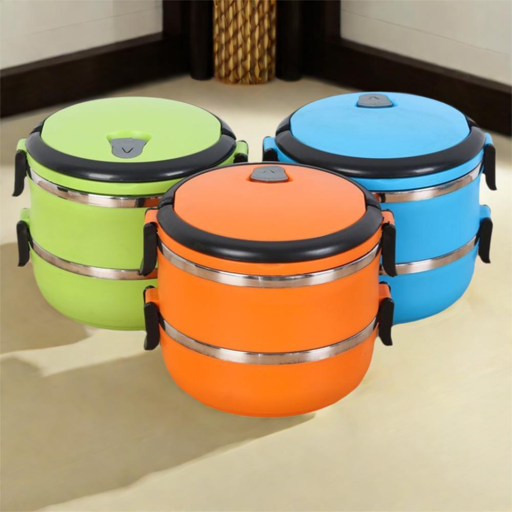 Portable Trave Kitchen Storage Lunch Box Warmer Food Container Vacuum Hot Food Flask