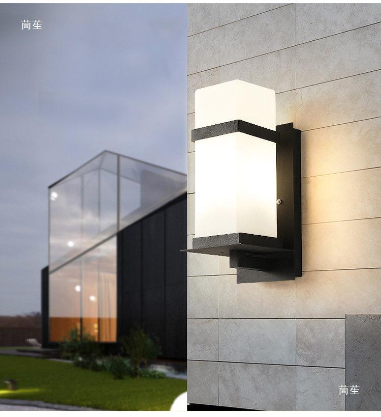 New Chinese Style LED Outdoor Wall Lamp with Motion Sensor for Garden, Balcony, and Corridor