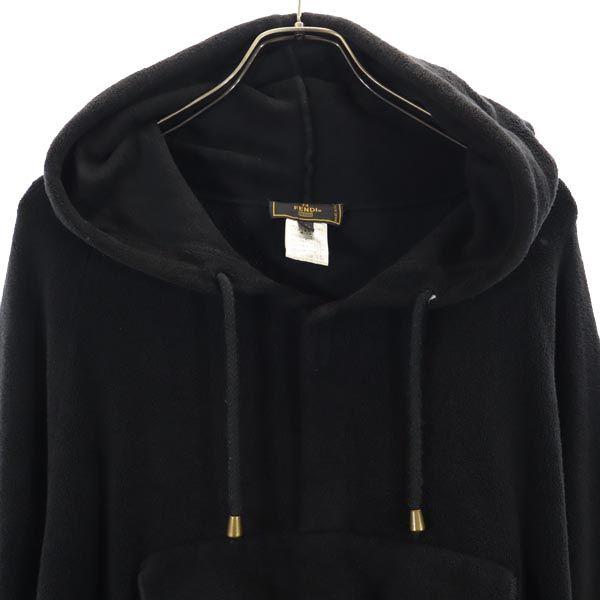 FENDI made in Italy Long sleeve freeze Parker 50 Black series pullover Men's Used