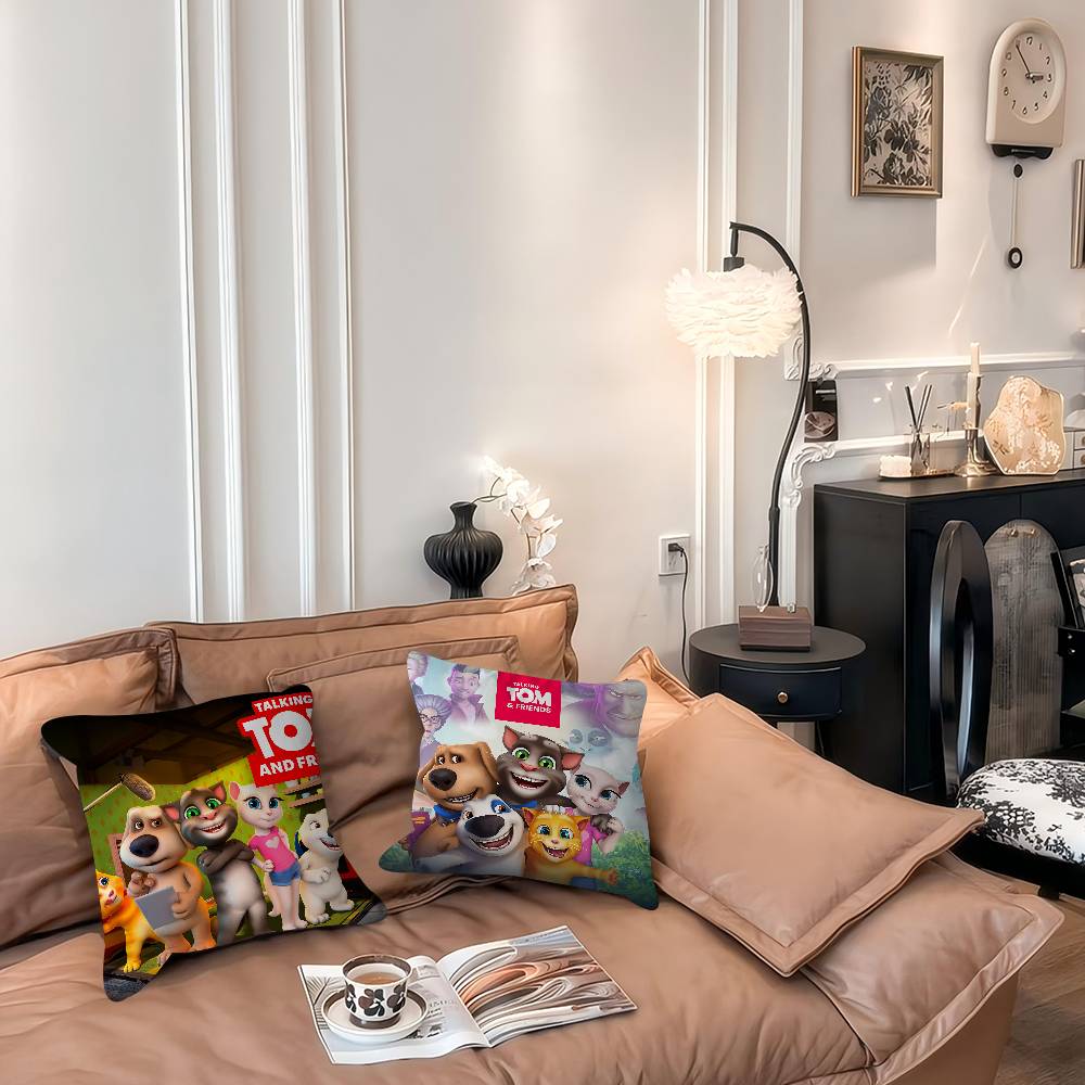 Talking Tom and Friends Cushion Cover Decorative Pillow Sofa Home Decor Case Pillow Cases