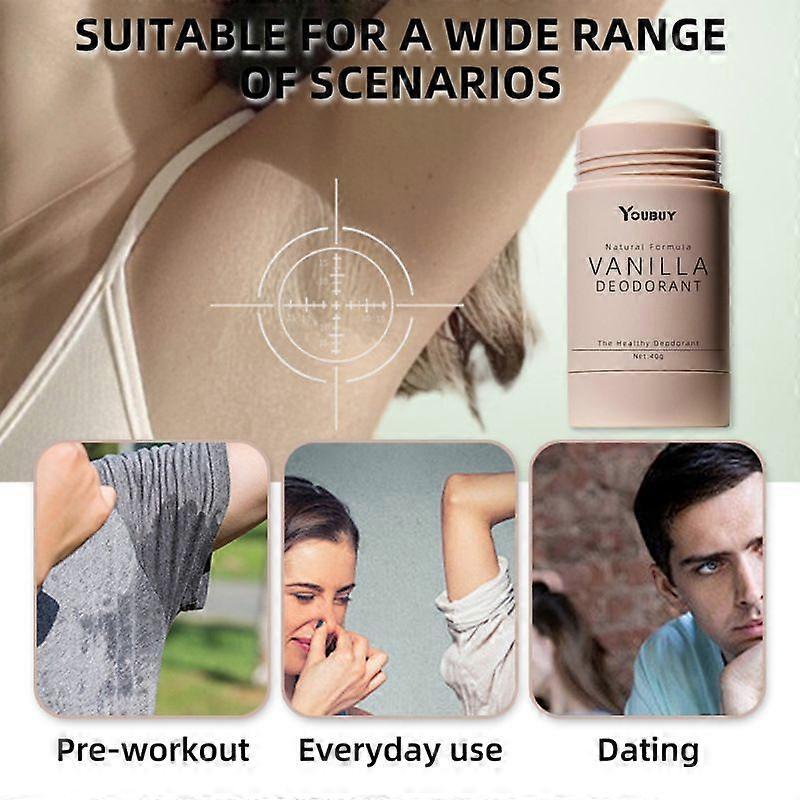 Vanilla Skin Natural Deodorant for Women & Men - Aluminum-Free, Vegan & Sensitive Skin Safe, Fresh Vanilla Scent, Eco-Friendly