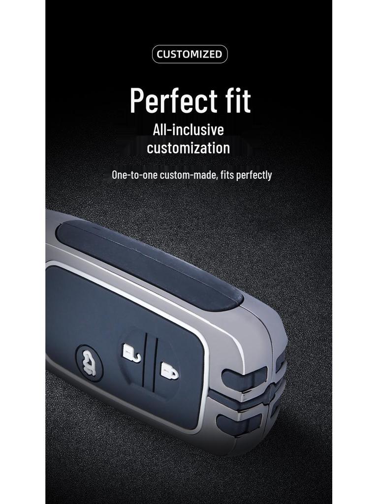 Metal Snap Button Key Case for Toyota: Camry, Crown, Reiz, Prado, Land Cruiser.