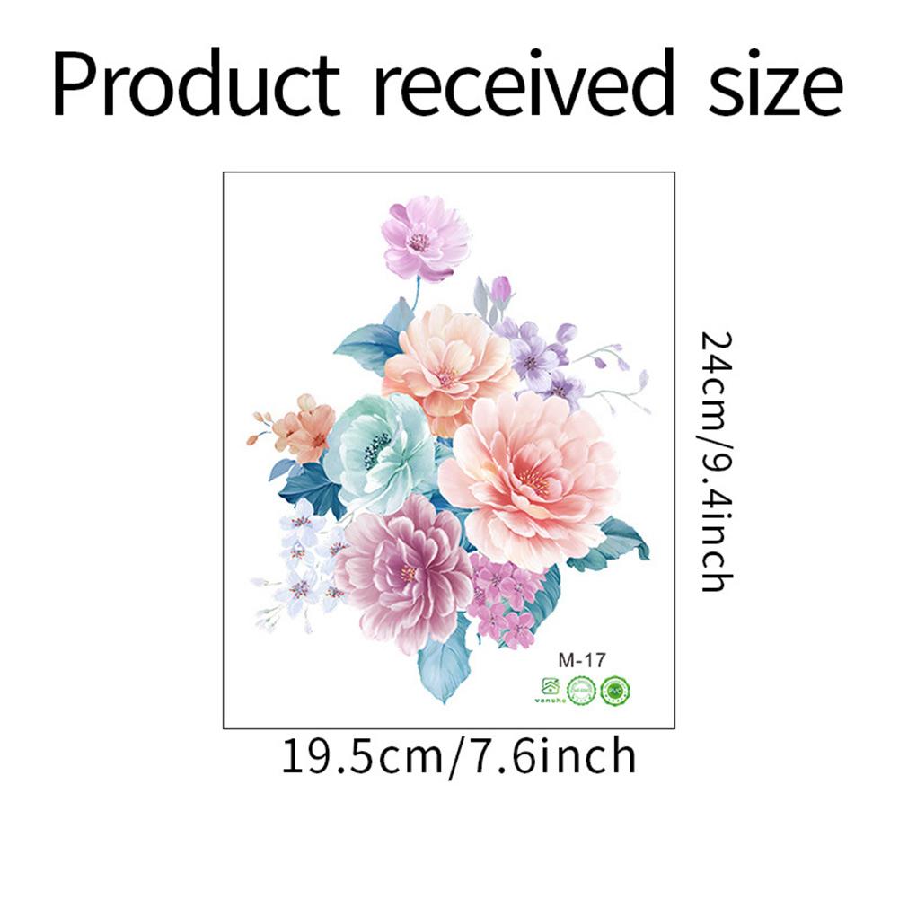 Romantic Flowers Wall Sticker For Bathroom Toilet Seats Fridge Cupboard Decal Children\'s Room Decoration Decorative Stickers