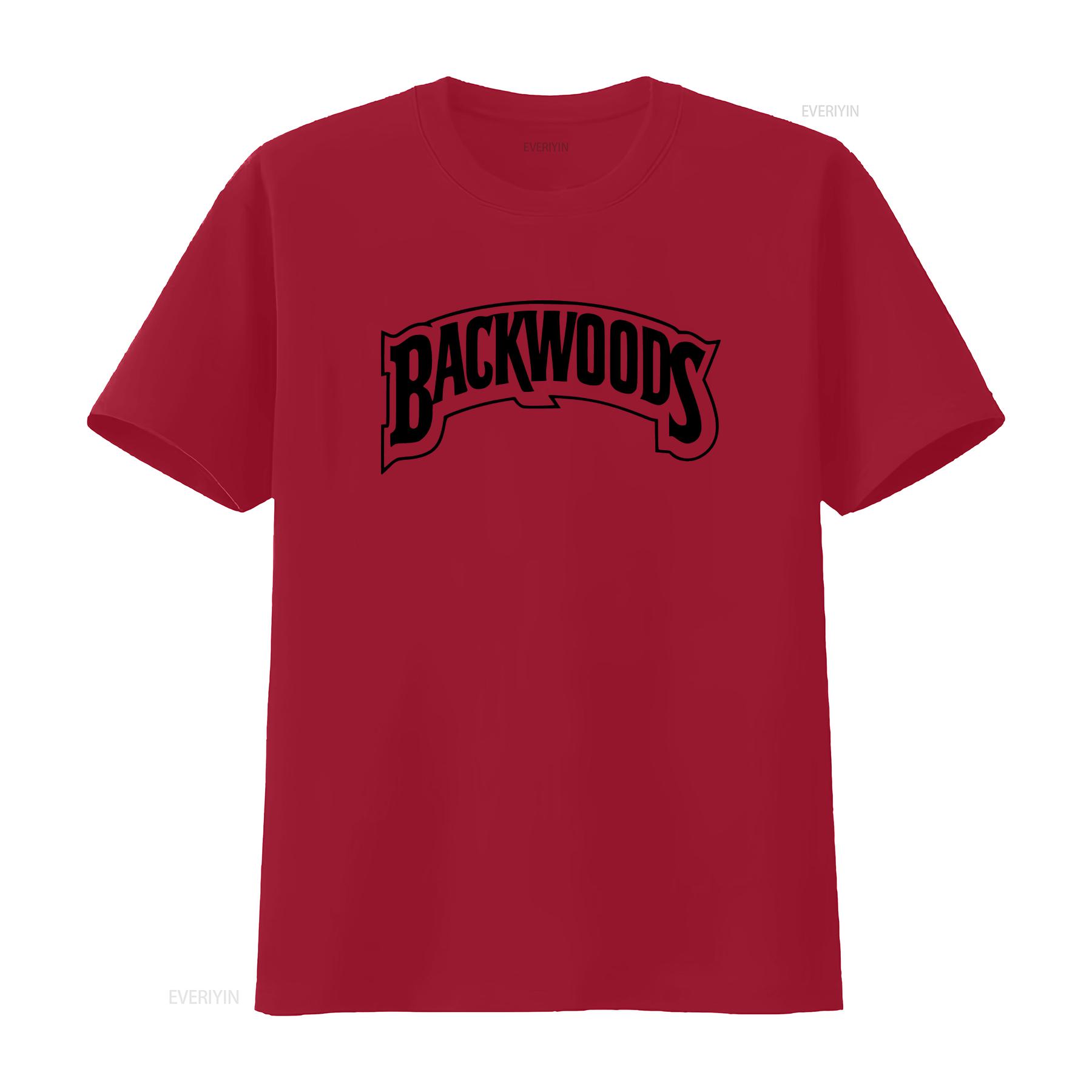 BACKWOODS T Shirt vintage Washed fashion Top For Everyday Wear streetwear graphic Stretched Casual Versatile Comfortable S