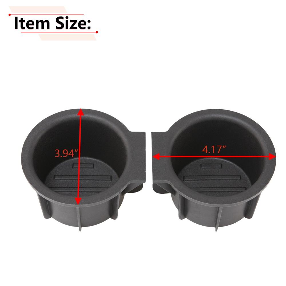 1 Pair Front Center Console Cup Holder Rubber Insert For 2009-2014 Ford F-150