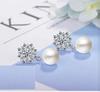 Silver Plated Latest Stylish Crystal Pearl Earrings for Women and Girls