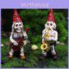 Halloween Skeleton Dwarf Resin Figure With Musical Design For Party Decoration And Gift Exchange