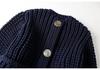 Women's Chunky Knit Round Neck Sweater - European & American Street Fashion