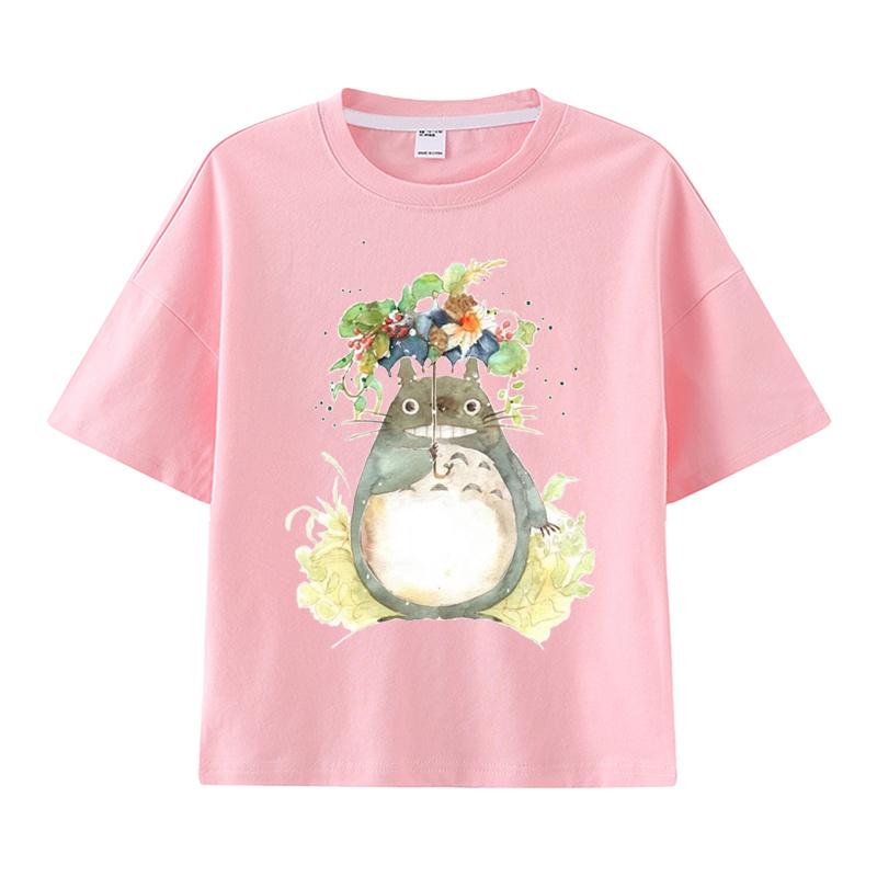 Children's Clothes Girls Boys Short Sleeve T-shirt Summer 100% Cotton Stylish Loose Clothes Miyazaki Totoro