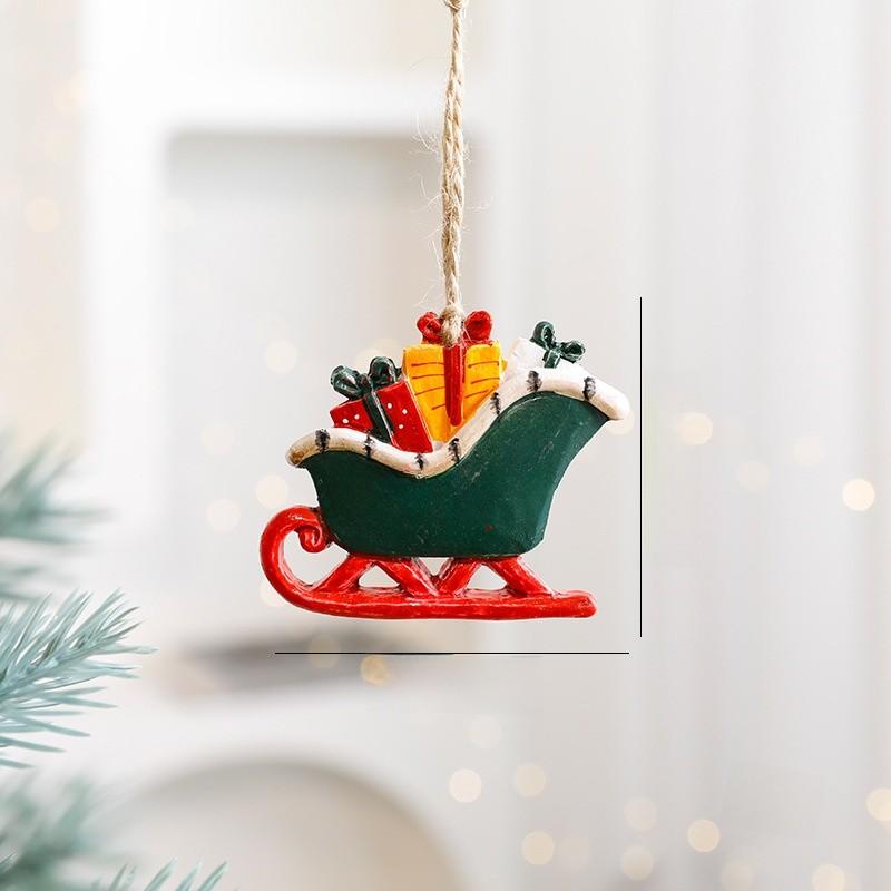 Julhjort Harts Träprydnad För Högtidsdekoration Med Tecknad Stil Och Festliga Teman