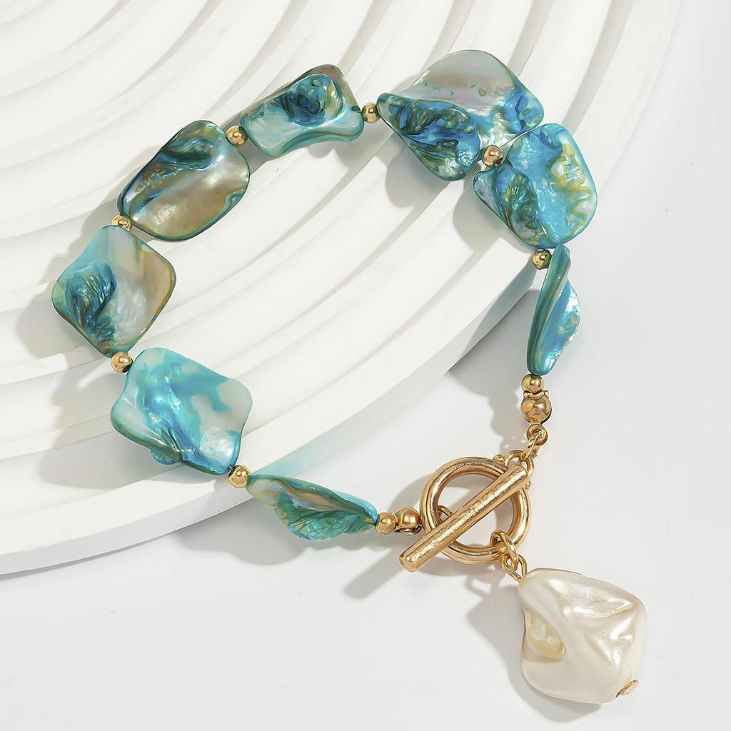 2026 European Cross-Border Starfish & Shell Alloy Necklace - Retro Summer Mermaid Design