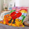 Cartoon Bad Bunny Coperta Coperte di flanella Musica pop latina Coperte calde in pile di peluche per biancheria da letto per divano adulto per tutte le stagioni