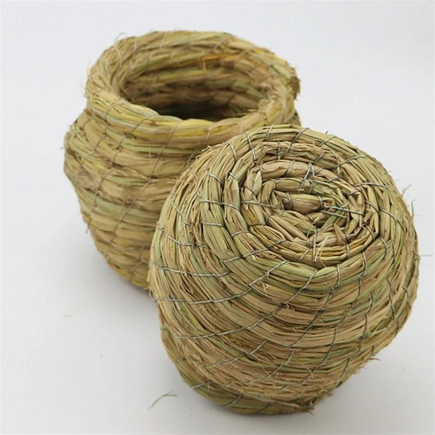 New Practical Handmade Straw Natural Bird Nest/Pigeon Bird House Parrot Nest Warm Pet Bedroom Courtyard Bird Cages Adornment