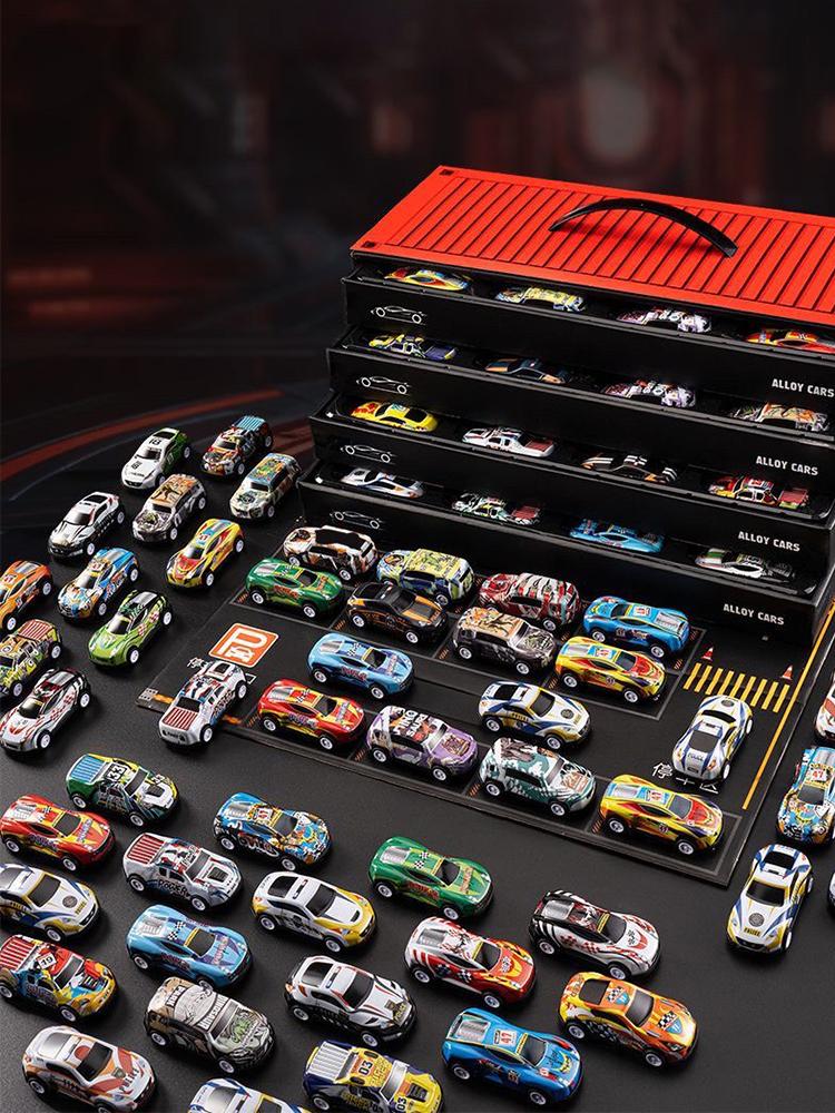 48Pcs Alloy Cars, Racing Car Models, Children'S Toy Cars, Tin Cars, Racing Car Models, Classic Car Models, Christmas G