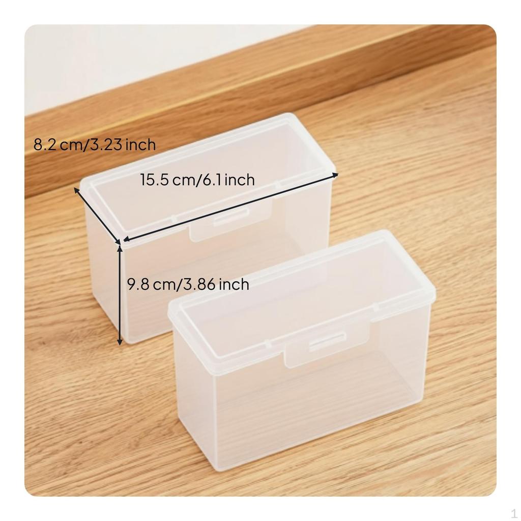 Card Storage Box, Transparent Organizer, Desktop Business Holder 1 Pack