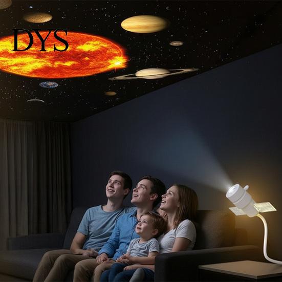 Portable USB Night Lamp 2 in 1 Star Projector Light, Space Nebula with 360 Decorative Interior Lighting Degree Rotating Film, Car Home Bedroom Ambient