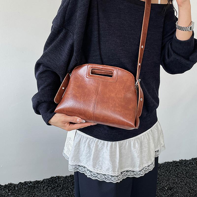 Urban Simple Style Large Capacity Commuter Crossbody Single Shoulder Handbag Retro Fashion Quality PU Crossbody Bag