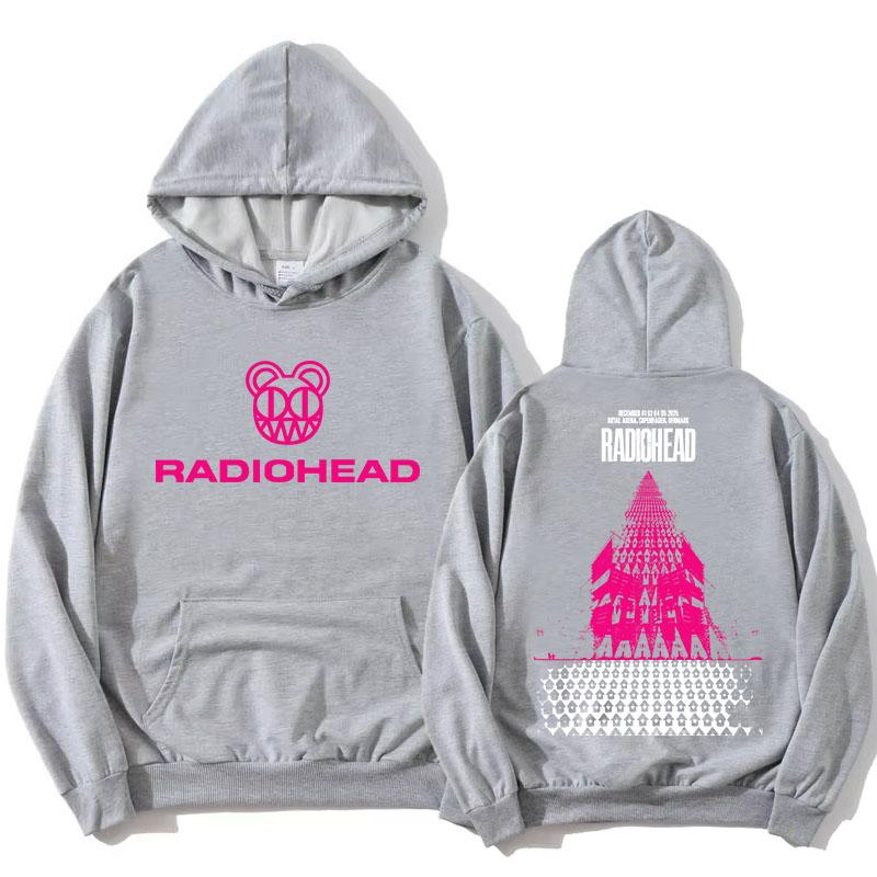 Radiohead Tour 2025 Dezember Hoodies Mode Fleece Winter Kapuzenpullover Langarm Rockband Street Pullover Unisex Oberteile