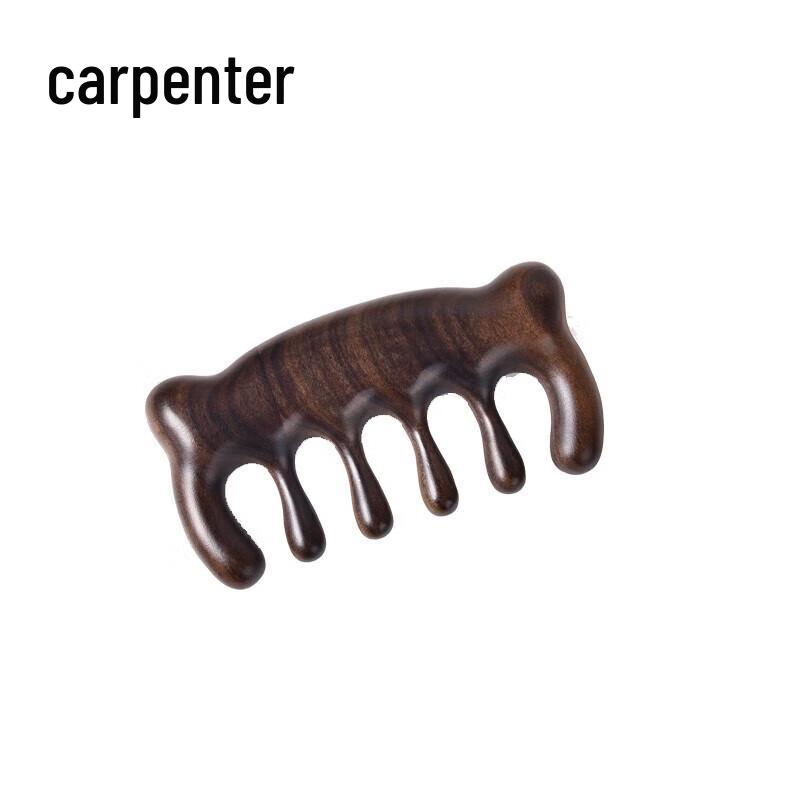 Tan Mujiang Cute Bear Wooden Meridian Massage Comb