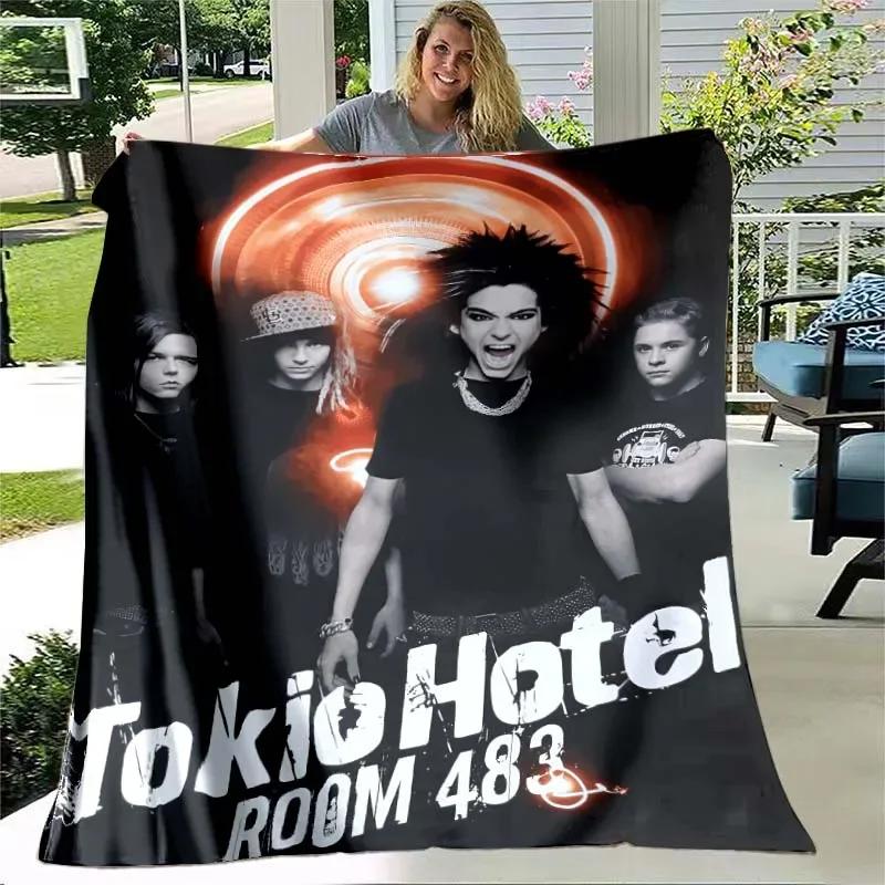 3D Tokio Hotel band printed blanket Kids Warm blanket Flannel Soft Cozy Blankets Sofa Bed Blanket Travel Blankets Birthday Gift