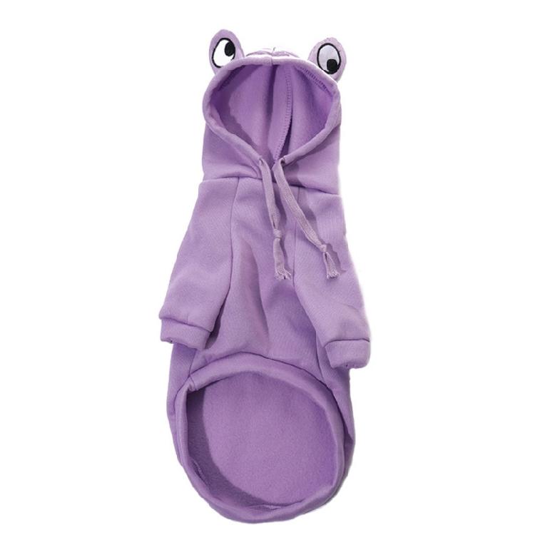 Hooded Dog Spring Coat Frog Pullover for Cold Weather Two-Legged Clothing