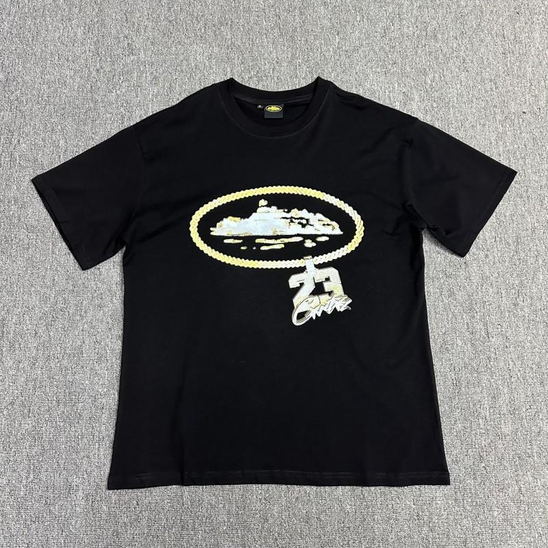 Corteiz Streetwear Baumwoll-T-Shirt Herren Lockerer Schnitt Rundhals Kurzarm Hip Hop Grafik-T-Shirt